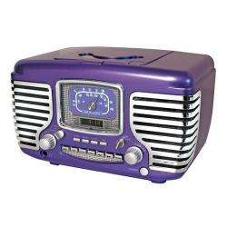   Nostalgic Corsair Metallic Purple Alarm Clock Radio  