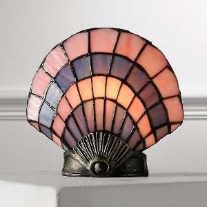  Tiffany Style Scallop Sea Shell Accent Lamp