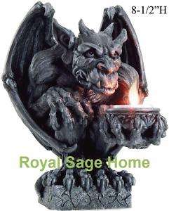 Halloween Gargoyle Gothic Candle Tea Light Holder Left  