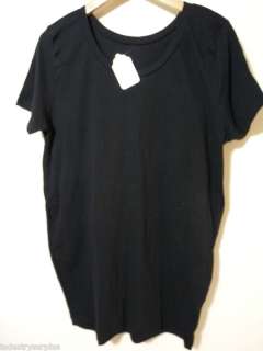 American Apparel Black Cotton Tee, One Size, New  