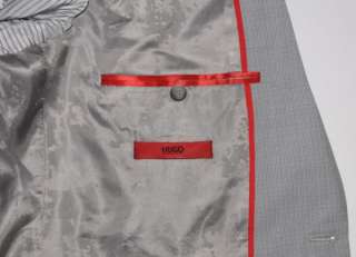 Authentic $795 Hugo Boss 100% Wool Plaided Suit US 46R EU 56R  