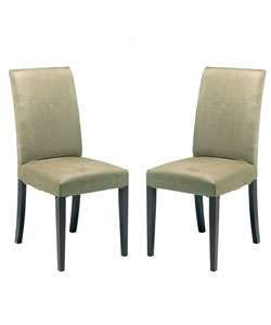 Spring Khaki Tall Back Chairs (Set of 2)  