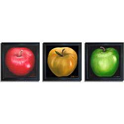 Nelly Arenas Apples Framed Canvas Art 3 piece Set  