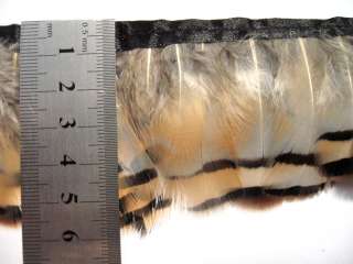 F330 PER FEET Khaki Alectoris chukar Pheasant Hackle feather fringe 