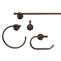 Fontaine Oil Rubbed Bronze Towel Bar and Ring Accessory Set 