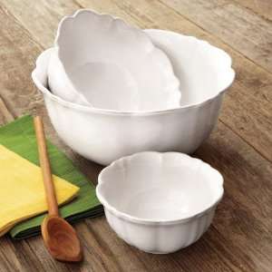  Antique White Romantic Bowls, Set of 3
