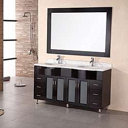 Design Element Modern Double Sink Bathroom Vanity Set  