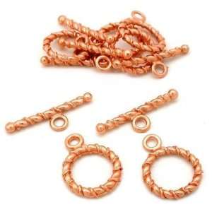    Twisted Toggle Clasps Copper Plated 14.5mm Approx 6