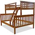 Twin over Full Honey Pine Wood Bunk Bed Compare $564.00 