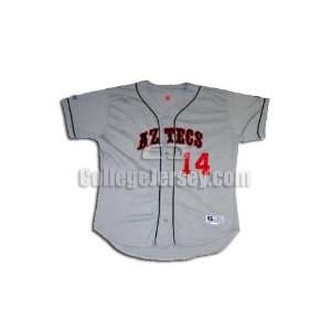  Gray No. 14 Game Used San Diego State Russell Baseball 