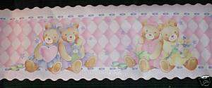 Kidsline BALLERINA BABY girls wall paper border BEARS  
