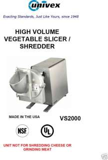 Univex VS2000 Vegetable Slicer/Shredder Countertop  