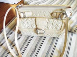 Brighton /Crossbody Small Handbag Beige Leather New  