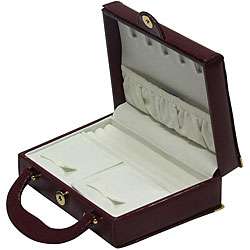 Burgundy Purse Style Jewelry Box Valet Organizer  