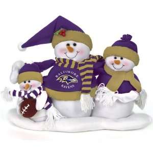  Pack of 2 NFL Baltimore Ravens Snowman Family Table Top 
