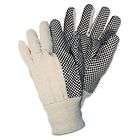 NEW Memphis™ Dotted Canvas Gloves, White, Dozen 8808