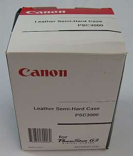 Canon PowerShot G3 Digital Camera Leather SemiHard Case  