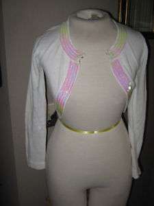 Girls Off white Sweater w/pink trinklets KOBE GIRL 10  