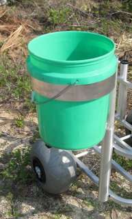 Bucket Holder Option For Beach Carts Hold 5 Gallon Size  