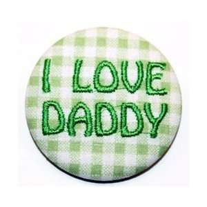  B I Love Daddy Green on Green Gingham Baby