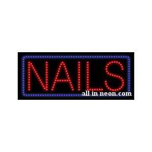  Nails Border Business LED Sign