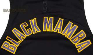 Lakers Kobe Bryant Black Mamba Jersey NBA Los Angeles Large 24 Black 