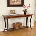 Scrolled Metal and Wood Sofa Table  