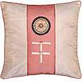 Chinese Fortune Symbol Pink/ Beige Cushion Cover 