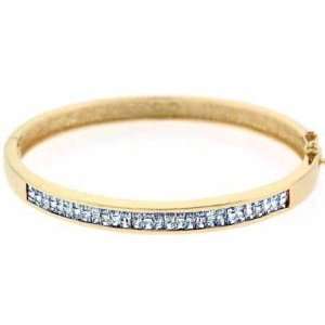    Vermeil (24k Gold over Sterling Silver) Lavender cz Bangle Jewelry