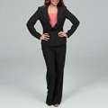 Anne Klein Womens Midnight Pink Scarf Pant Suit  