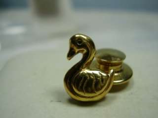 18K Yellow Gold Duck Tie Tack or Pin  