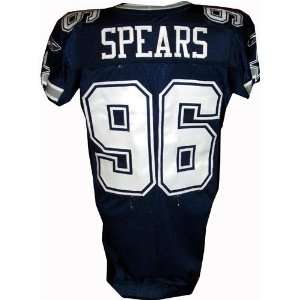  Marcus Spears #96 Cowboys Game Issued Navy Jersey 