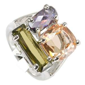  Olivine Amethyst Champagne Ring Jewelry