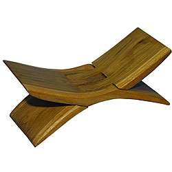 Handmade Folding Outdoor Wood Head and Foot Rest (Thailand 