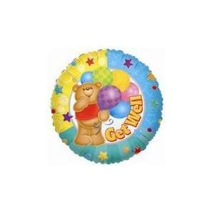   Airfill Get Well Bear Balloon   Mylar Balloon Foil Toys & Games