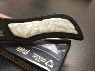   handle with Gil Hibben’s signature and imitation pearl inlays