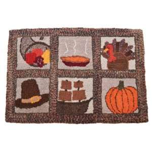  Studio at Red Top Ranch Thanksgiving Hand Hooked Wool Rug 