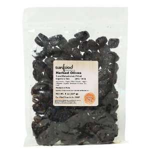 Sunfood Olives, Herbed, Pitted, 8 oz (raw, certified organic)  