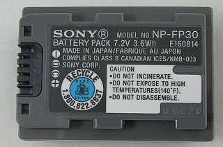 Sony NP FP30 Battery Pack 3.6Wh Untested AS IS  