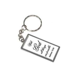    With God All Things Possible   New Keychain Ring Automotive