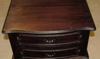 Description Contemporary Mahogany Two Drawer Night Stand. Nice 