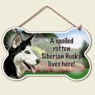 Husky Pug Yorkie Dog Wood Door Wall Sign NEW Welcome  