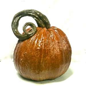  Decorative, Cast Stone Artificial Jackolantern Pumpkin 