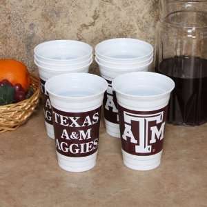    Texas A&M Aggies 8 Pack 16oz. Plastic Cups