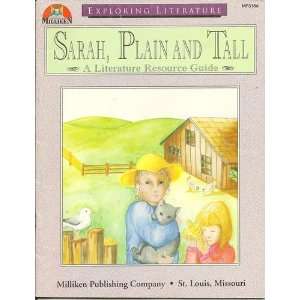 Sarah Plain and Tall Literature Resource Guide Unknown 