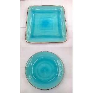   Set     one 8 Round Plate& One 8 Square Plate