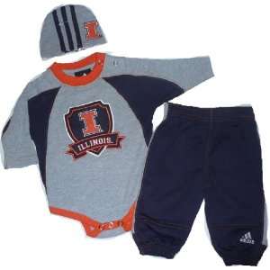  Illinois Adidas Baby Infant Onesie Pants 3 6 Months Baby