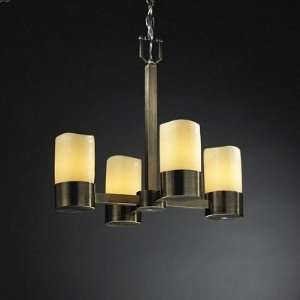  Melted Candle Antique Brass Chandelier