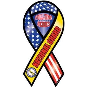 National Guard Ribbon Magnet  Full Time Heroes
