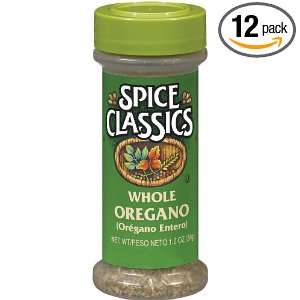 Spice Classics Whole Oregano, 1.2 Ounce Grocery & Gourmet Food